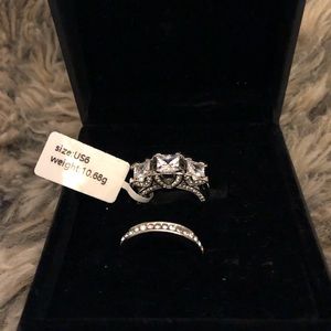 Lajerrio white sapphire wedding set